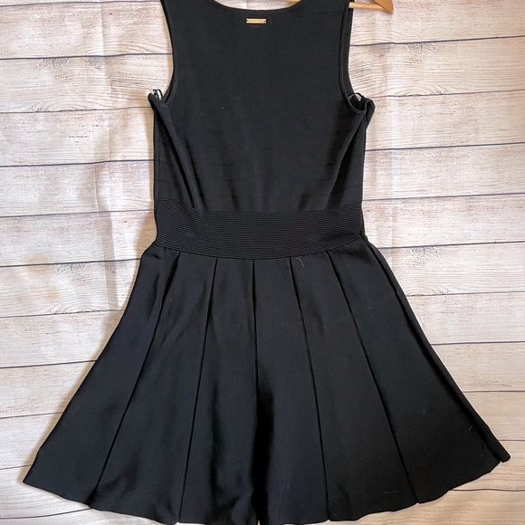 MICHAEL Michael Kors Black fit and flare stretch ribbed dress - Picture 2 of 4